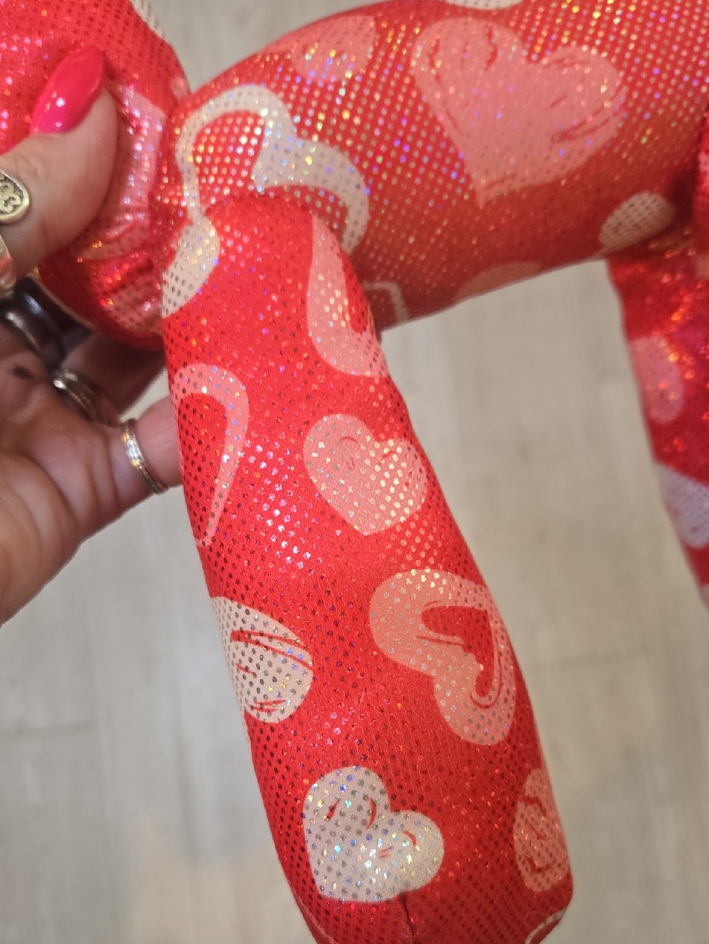 Red Heart Plush Balloon Dog - Picture 2 of 7